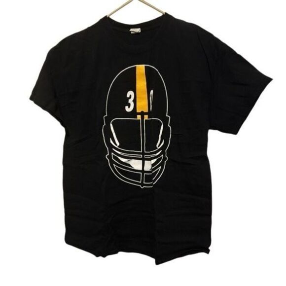 Pittsburgh Steelers #30 Football Helmet Size Large T-Shirt - Picture 1 of 4